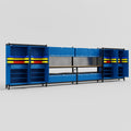 M2222 Modular Work Bench - H2100mm x W7500mm | MDF WBT | Blue
