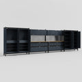 M2222 Modular Work Bench - H2100mm x W7500mm | MDF WBT | Dark Grey