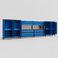 M2222 Modular Work Bench - H2100mm x W7500mm | MDF WBT | Blue