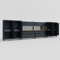 M2222 Modular Work Bench - H2100mm x W7500mm | MDF WBT | Dark Grey
