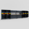 M2222 Modular Work Bench - H2100mm x W7500mm | MDF WBT | Dark Grey