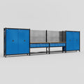 M2222 Modular Work Bench - H2100mm x W7500mm | MDF WBT | Blue