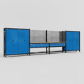 M2222 Modular Work Bench - H2100mm x W7500mm | MDF WBT | Blue