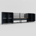M2222 Modular Work Bench - H2100mm x W7500mm | MDF WBT | Dark Grey