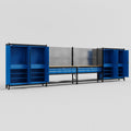 M2222 Modular Work Bench - H2100mm x W7500mm | MDF WBT | Blue