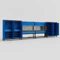 M2222 Modular Work Bench - H2100mm x W7500mm | MDF WBT | Blue