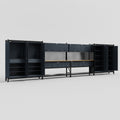 M2222 Modular Work Bench - H2100mm x W7500mm | MDF WBT | Dark Grey