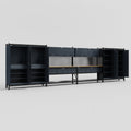 M2222 Modular Work Bench - H2100mm x W7500mm | MDF WBT | Dark Grey