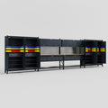 M2222 Modular Work Bench - H2100mm x W7500mm | MDF WBT | Dark Grey