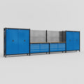 M2222 Modular Work Bench - H2100mm x W7500mm | MDF WBT | Blue