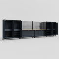M2222 Modular Work Bench - H2100mm x W7500mm | MDF WBT | Dark Grey