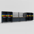 M2222 Modular Work Bench - H2100mm x W7500mm | MDF WBT | Dark Grey
