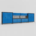 M2222 Modular Work Bench - H2100mm x W7500mm | MDF WBT | Blue