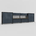 M2222 Modular Work Bench - H2100mm x W7500mm | MDF WBT | Dark Grey