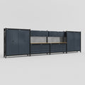 M2222 Modular Work Bench - H2100mm x W7500mm | MDF WBT | Dark Grey