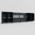 M2222 Modular Work Bench - H2100mm x W7500mm | MDF WBT | Dark Grey