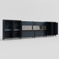 M2222 Modular Work Bench - H2100mm x W7500mm | MDF WBT | Dark Grey