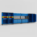 M2222 Modular Work Bench - H2100mm x W7500mm | MDF WBT | Blue