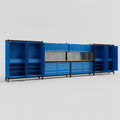 M2222 Modular Work Bench - H2100mm x W7500mm | MDF WBT | Blue