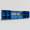 M2222 Modular Work Bench - H2100mm x W7500mm | MDF WBT | Blue