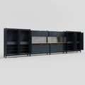 M2222 Modular Work Bench - H2100mm x W7500mm | MDF WBT | Dark Grey