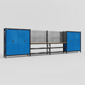 M2222 Modular Work Bench - H2100mm x W7500mm | MDF WBT | Blue