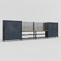 M2222 Modular Work Bench - H2100mm x W7500mm | MDF WBT | Dark Grey