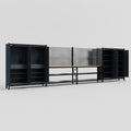 M2222 Modular Work Bench - H2100mm x W7500mm | MDF WBT | Dark Grey