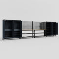 M2222 Modular Work Bench - H2100mm x W7500mm | MDF WBT | Dark Grey