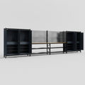 M2222 Modular Work Bench - H2100mm x W7500mm | MDF WBT | Dark Grey