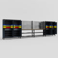 M2222 Modular Work Bench - H2100mm x W7500mm | MDF WBT | Dark Grey