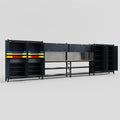M2222 Modular Work Bench - H2100mm x W7500mm | MDF WBT | Dark Grey
