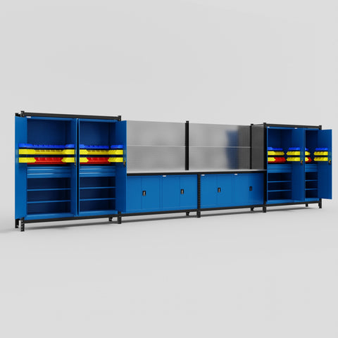 M2222 Modular Work Bench - H2100mm x W7500mm