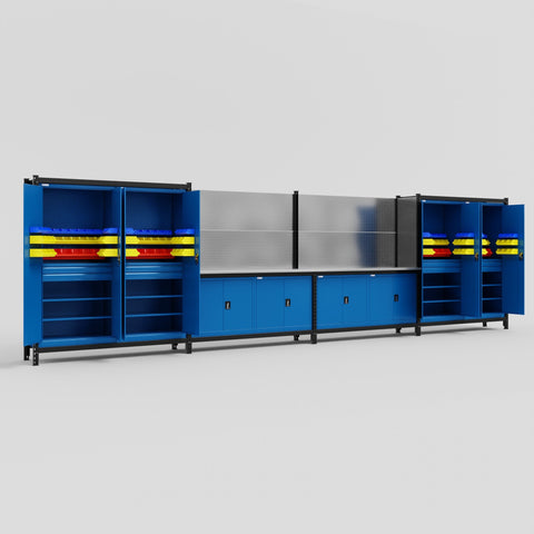 M2222 Modular Work Bench - H2100mm x W7500mm
