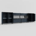 M2222 Modular Work Bench - H2100mm x W7500mm | Stainless WBT | Dark Grey