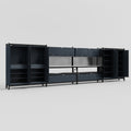 M2222 Modular Work Bench - H2100mm x W7500mm | Stainless WBT | Dark Grey