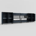 M2222 Modular Work Bench - H2100mm x W7500mm | Stainless WBT | Dark Grey