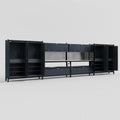 M2222 Modular Work Bench - H2100mm x W7500mm | Stainless WBT | Dark Grey