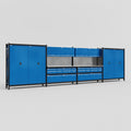 M2222 Modular Work Bench - H2100mm x W7500mm | MDF WBT | Blue
