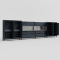 M2222 Modular Work Bench - H2100mm x W7500mm | Stainless WBT | Dark Grey