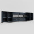 M2222 Modular Work Bench - H2100mm x W7500mm | Stainless WBT | Dark Grey