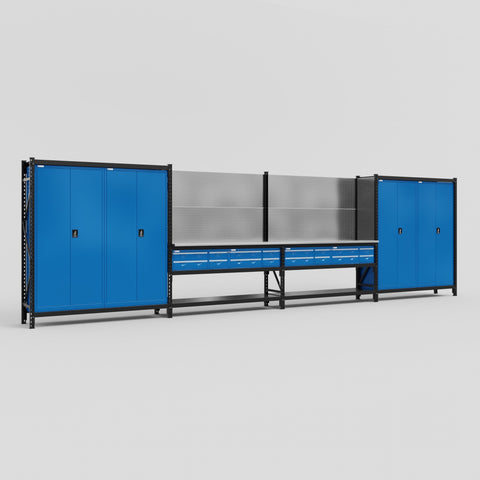 M2222 Modular Work Bench - H2100mm x W7500mm