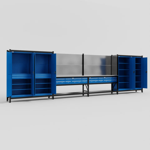 M2222 Modular Work Bench - H2100mm x W7500mm