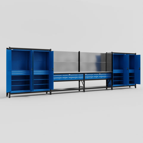 M2222 Modular Work Bench - H2100mm x W7500mm