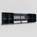 M2222 Modular Work Bench - H2100mm x W7500mm | Stainless WBT | Dark Grey
