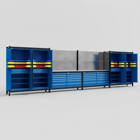 M2222 Modular Work Bench - H2100mm x W7500mm