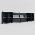 M2222 Modular Work Bench - H2100mm x W7500mm | Stainless WBT | Dark Grey