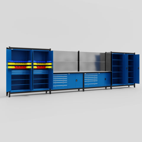 M2222-2 Modular Work Bench - H2100mm x W7500mm