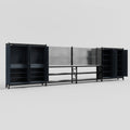 M2222 Modular Work Bench - H2100mm x W7500mm | Stainless WBT | Dark Grey