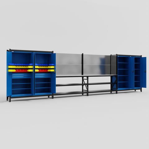 M2222 Modular Work Bench - H2100mm x W7500mm